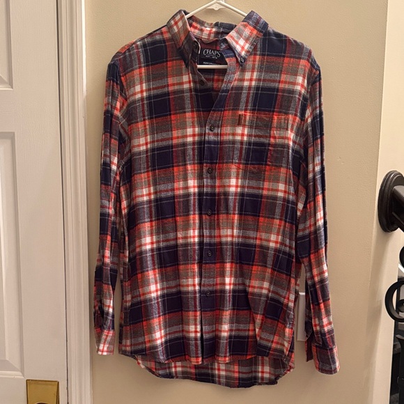 Chaps Other - Chaps Men's Navy and Red Plaid Button Down Shirt